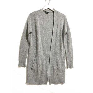 Theory Analiese Gray Open Front Cashmere Cardigan, Size P/XS